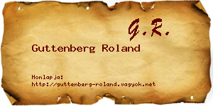 Guttenberg Roland névjegykártya